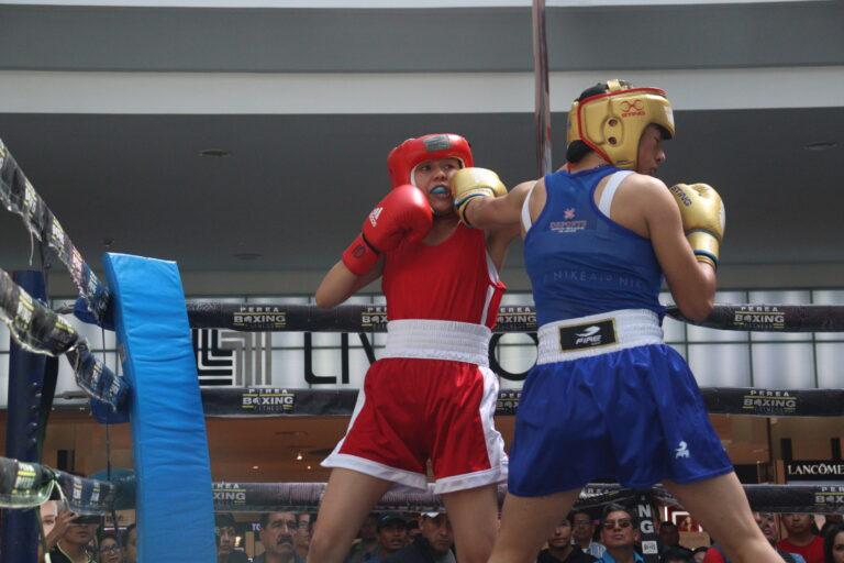 Imagen: Boxeadores de Hidalgo y Tlaxcala intercambian golpes, en Galerías Pachuca