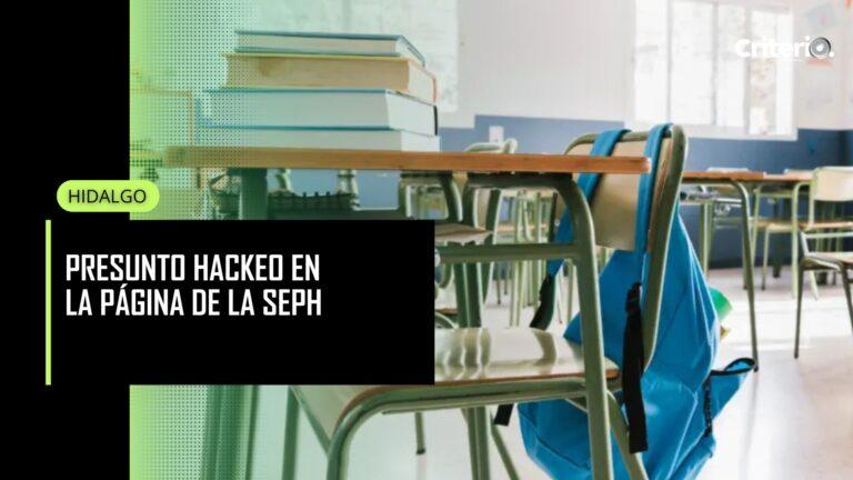 Imagen: Presunto hackeo en la página de la SEPH