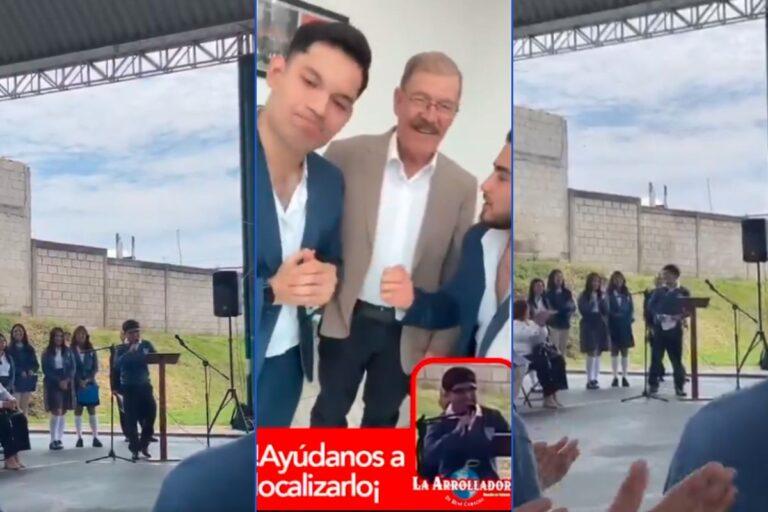 Imagen: El estudiante Pedro Díaz agradece a Arrolladora Banda El Limón en su graduación y así reaccionó la banda 