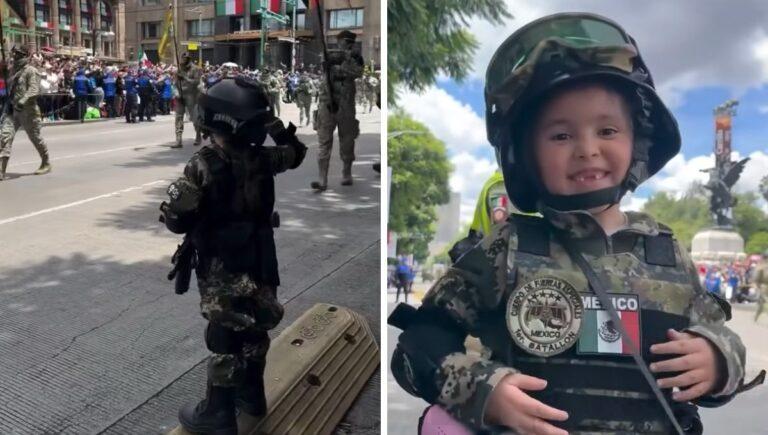 Imagen: Video: Soldado regala insignia a un niño durante el Desfile Militar del 16 de septiembre