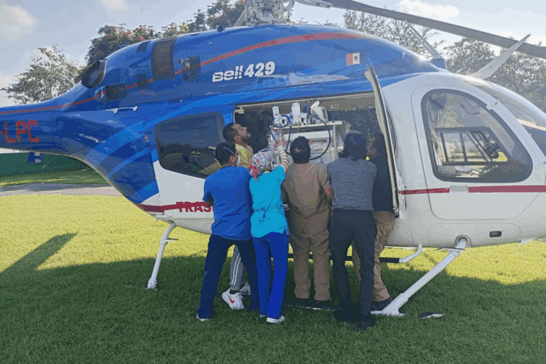 Imagen: Activan operativo aéreo para traslado de menor con neumonía viral