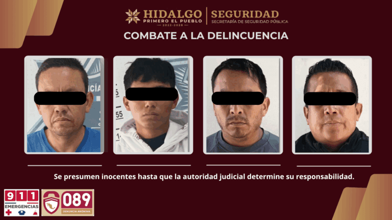 Imagen: Detienen a cuatro por robos en Atitalaquia: recuperan dinero, mercancía y más