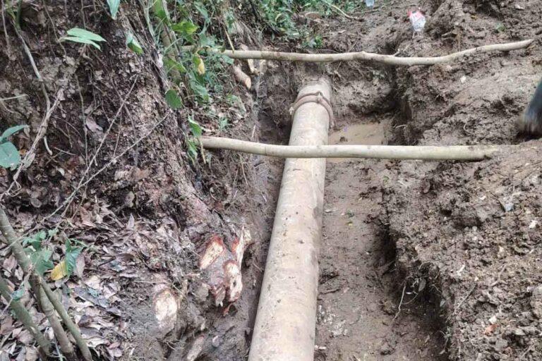 Imagen: Fuga deja sin agua Parque de Poblamiento, en Huejutla