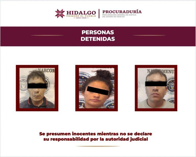 Imagen: Tres detenidos con drogas, armas y vehículos asegurados en Tezontepec de Aldama, Hidalgo