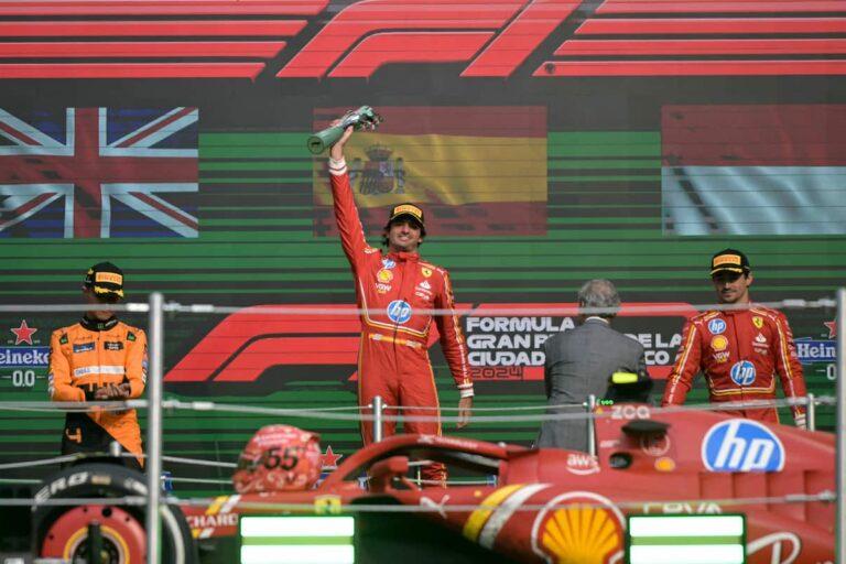 Imagen: Carlos Sainz ganó el Gran Premio de México; Sergio Pérez tuvo una actuación deplorable