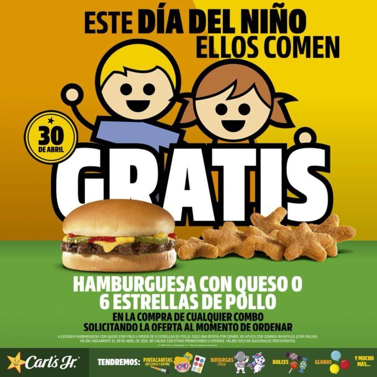 Imagen: ¡Este Día del Niño, ellos comen gratis en Carl’s Jr. Hidalgo!