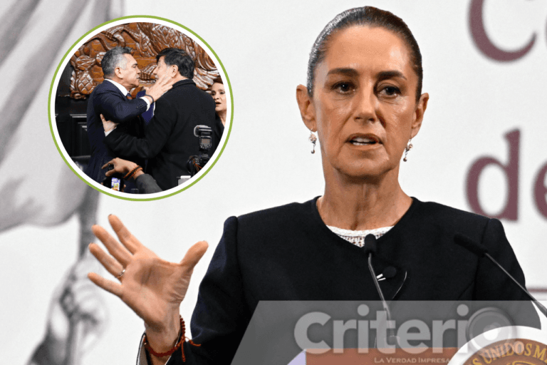 Imagen: Claudia Sheinbaum califica como “lamentable” la pelea entre senadores en el Senado de México