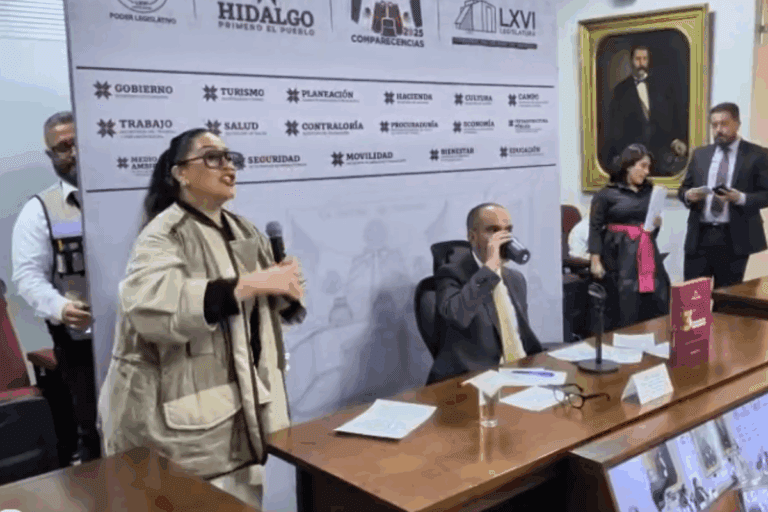 Imagen: Interrumpen comparecencia del titular de la PGJEH