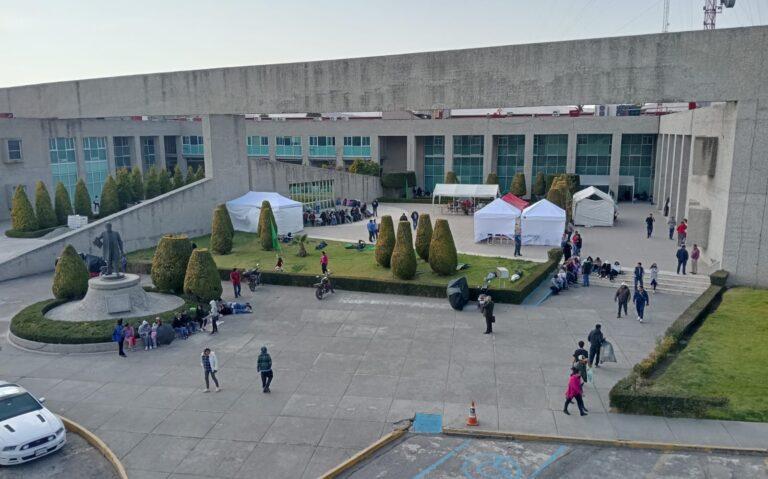 Imagen: UNTA Hidalgo instala plantón frente a la PGJEH por conflictos agrarios en El Velillo