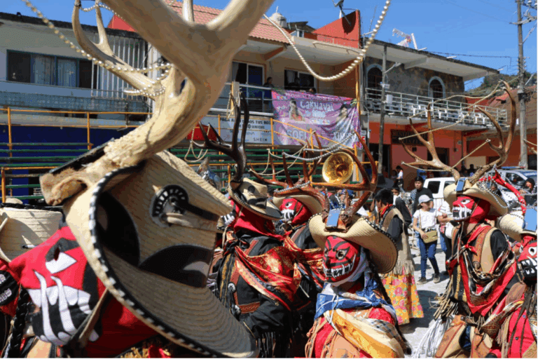 Imagen: Así se despide el carnaval de Calnali: harina, danzas y tradición viva