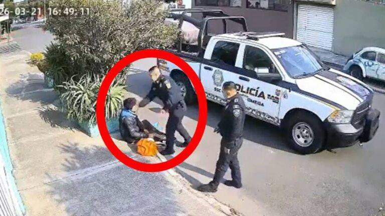 Imagen: VIDEO. Policía de Cdmx golpea brutalmente a jardinero que descansaba en una banqueta