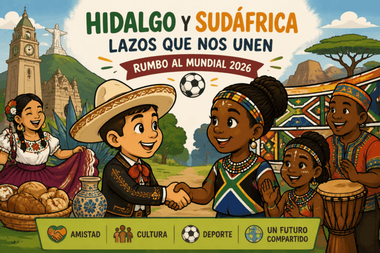Imagen: Sudáfrica refuerza lazos deportivos y culturales con Hidalgo previo al Mundial 2026