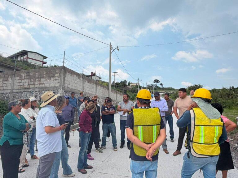 Imagen: Supervisan obra pública en calle de Tepeji del Río para garantizar calidad y transparencia