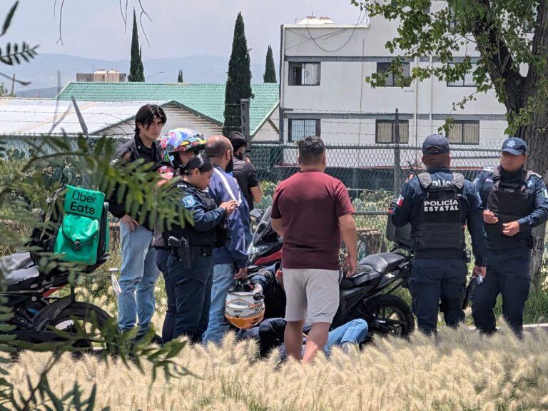 Imagen: Hidalgo: Motociclista lesionado en accidente sobre bulevar de Pachuca