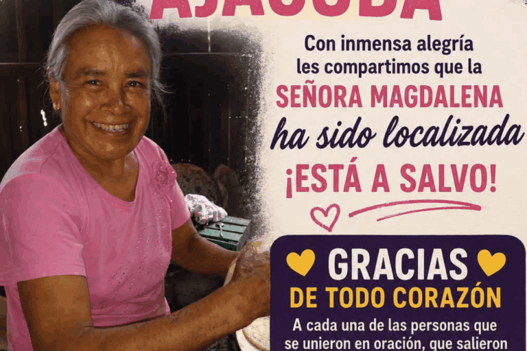 Imagen: ¡La encontraron! Localizan con vida a doña Lenis tras dos días de intensa búsqueda en Ajacuba